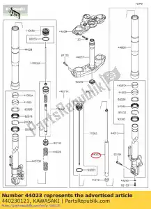 kawasaki 440230121 cylinder-set-fork kle650eff - Bottom side