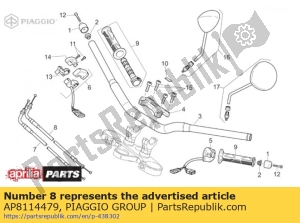 aprilia AP8114479 retorno de transmisión de gas - Lado inferior