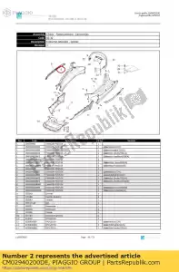 Piaggio Group CM02940200DE pannello posteriore rh - Il fondo