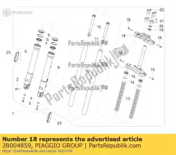 Qui puoi ordinare piastra superiore della forcella da Piaggio Group , con numero parte 2B004859: