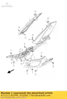 4711111J02YPA, Suzuki, cover,frame,r suzuki dl vstrom aue a dl650a v strom 650 , New