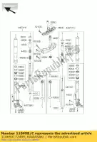 110650172499, Kawasaki, tappo, forcella bullone comp, a.bla kawasaki z  c b zx10r ninja e z1000 abs 1000 , Nuovo