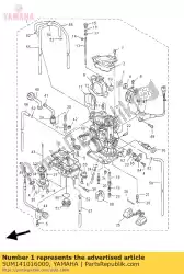 Ici, vous pouvez commander le carburateur assy 1 auprès de Yamaha , avec le numéro de pièce 5UM141016000: