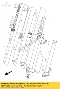 Suzuki 5150136E60 protector,rh - Bottom side