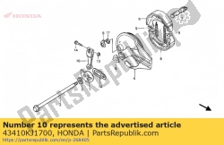 Aquí puede pedir no hay descripción disponible en este momento de Honda , con el número de pieza 43410KJ1700: