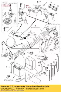 yamaha 1WDH250102 bloqueo de la dirección del interruptor principal - Lado inferior