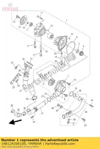 yamaha 14B124200100 conjunto de bomba de agua - Lado inferior