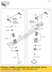 Qui puoi ordinare 01 albero-bilanciere, scarico da Kawasaki , con numero parte 120200025: