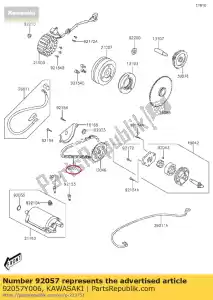 kawasaki 92057Y006 corrente, bomba de óleo kvf300ccf - Lado inferior