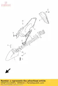 yamaha 5RWF151100P3 guardabarros delantero dpbmc - Lado inferior