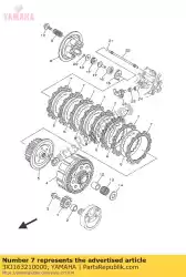 Ici, vous pouvez commander le plaque, friction auprès de Yamaha , avec le numéro de pièce 3XJ163210000: