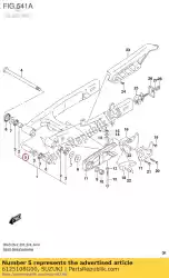 spacer, rr swgarm pivot, r van Suzuki, met onderdeel nummer 6125108G00, bestel je hier online: