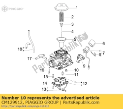 Aprilia CM129912, Chorro principal, OEM: Aprilia CM129912