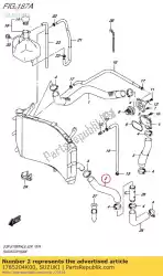 Ici, vous pouvez commander le tuyau, radiateur o auprès de Suzuki , avec le numéro de pièce 1785204K00: