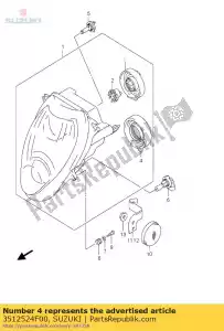 suzuki 3512524F00 soquete, tampa - Lado inferior