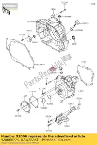 Kawasaki 920660724 enchufe, 14x10 - Lado inferior