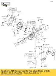 Ici, vous pouvez commander le couvercle, lampe frontale rr, rh kvf750gc auprès de Kawasaki , avec le numéro de pièce 140920193: