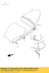 Here you can order the seat,pillion from Suzuki, with part number 4530002FA0R42: