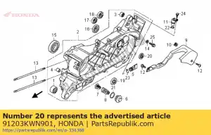 honda 91203KWN901 selo de óleo, 20x32x6 - Lado inferior