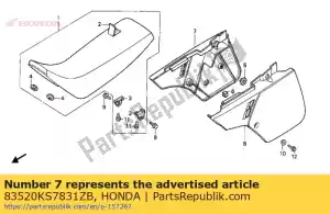 Honda 83520KS7831ZB cover sub a * r119 * - La partie au fond