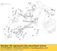 67545600HF, Piaggio Group, Koplamp frame vespa vespa zapm80100, zapm80101, zapma7100 zapm80101 zapm808g, zapm80200, zapm8020, zapma7200, zapma78g zapma720 zapmd710 zapmd7200,  946 125 150 946 2013 2014 2015 2016 2017 2018 2019 2020 2021 2022, Nieuw