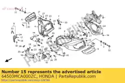 kap, l. Innerlijke * r259p * van Honda, met onderdeel nummer 64503MCA000ZC, bestel je hier online: