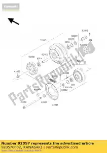 Kawasaki 920570002 ketting, aandrijving, ek50mv-xx - Onderkant