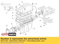 Aprilia 852745, Deksel van filterhuis, OEM: Aprilia 852745