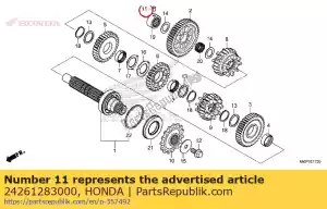 honda 24261283000 pasador, guía de horquilla de cambio - Lado inferior