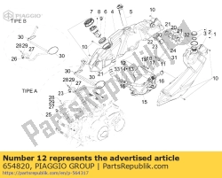 Aprilia 654820, Rura zbiornika, OEM: Aprilia 654820