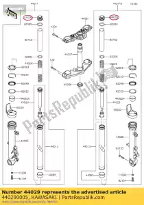 kawasaki 440290005 front fork screw cap - Upper side