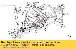 Honda 11330MK4860 cover comp., r.cra - Lado inferior
