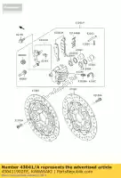 430411902FE, Kawasaki, remklauw, fr, rh, m. kawasaki gpz abs 1100, Nieuw