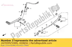 Aqui você pode pedir o pedal comp., mudança em Honda , com o número da peça 24705MZ1000: