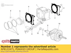 Here you can order the cylinder from Piaggio Group, with part number AP8122471: