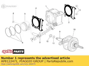 Piaggio Group AP8122471 cylinder - Bottom side