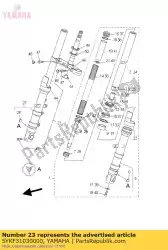 Ici, vous pouvez commander le ensemble de fourche avant (r auprès de Yamaha , avec le numéro de pièce 5YKF31030000: