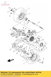 yamaha 93306278Y000 palier - La partie au fond