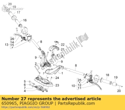 Aprilia 650965, Lewa pokrywa pompy, OEM: Aprilia 650965