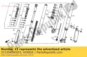 Honda 51520KSK003 tubería comp, l diapositiva - Lado inferior