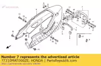 77310MAT000ZE, Honda, riel, rr gr * r228c * honda cbr super blackbird xx cbr1100xx 1100 , Nuevo