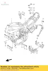 Qui puoi ordinare piastra, eng mnt, 2 da Suzuki , con numero parte 4193117E00: