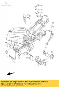 suzuki 4193117E00 piastra, eng mnt, 2 - Il fondo