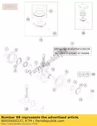 Aquí puede pedir kit de pistones tamaño i 690 duke de KTM , con el número de pieza 00050000237: