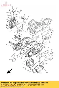 yamaha 5RU154310200 tapa, cárter 3 - Lado inferior