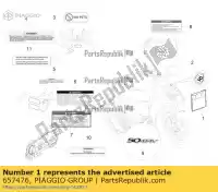 657476, Piaggio Group, kit di guarnizioni piaggio lbmc50100, lbmc50101 lbmm70100 typhoon zapc506b zapm707e 50 125 2010 2011 2012 2016 2017 2018 2019 2020, Nuovo