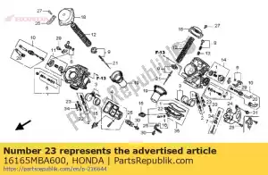 Honda 16165MBA600 supporto, getto ad ago - Il fondo