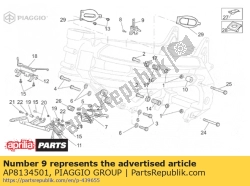 Aprilia AP8134501, Fairing fixing plate, OEM: Aprilia AP8134501