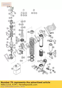 ktm 46811218 piston 6 + 6xd = 7 ba - La partie au fond