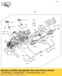 Here you can order the 01 pipe-comp from Kawasaki, with part number 310640692: